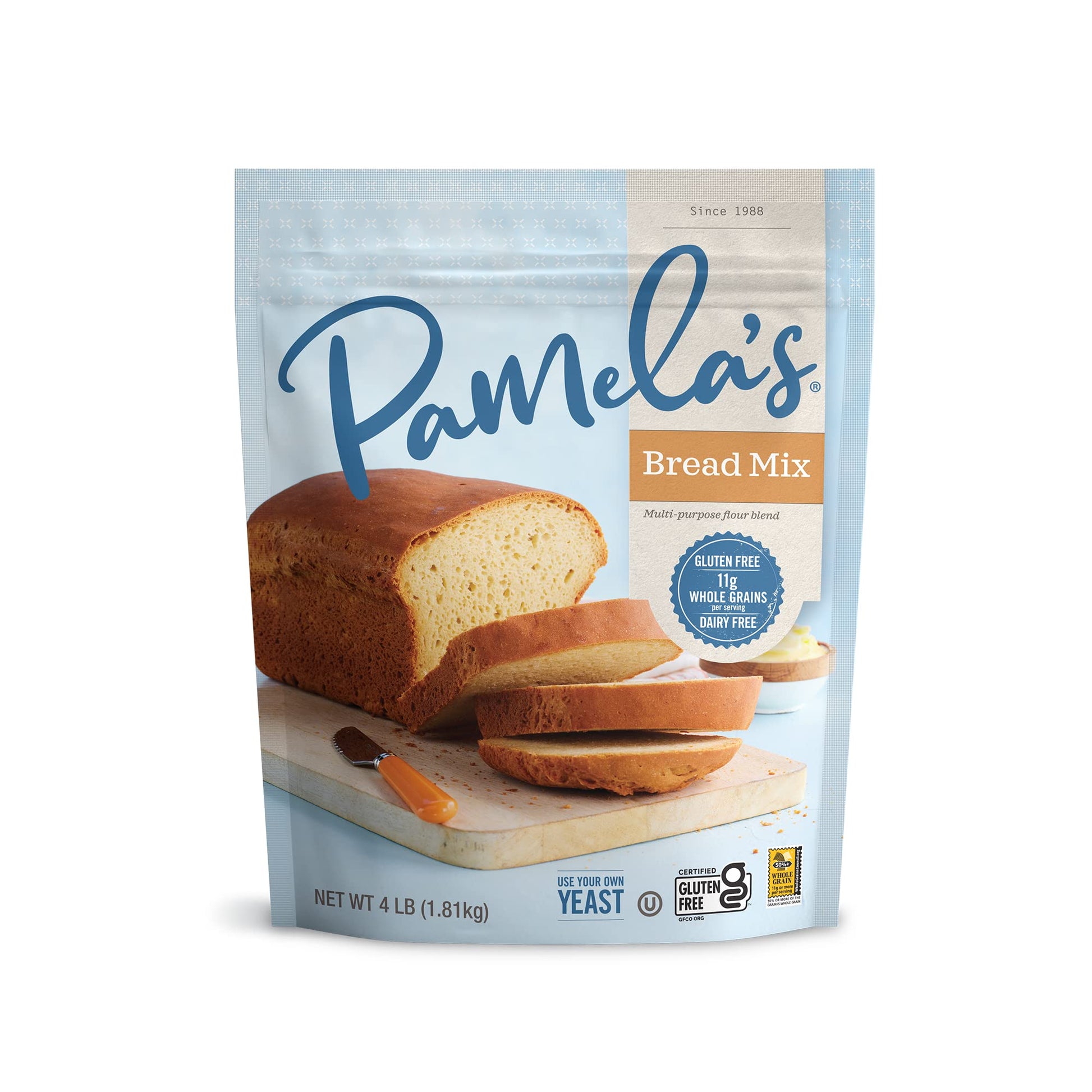 Pamelas Products Gluten Free Bread Mix, 4 Pound