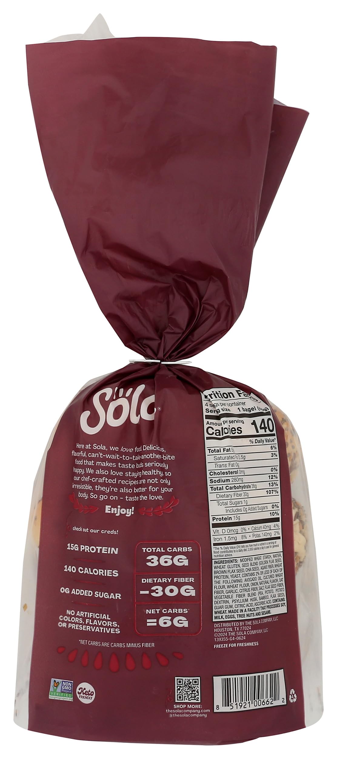 The Sola Company Everything Bagels, 12.4 OZ