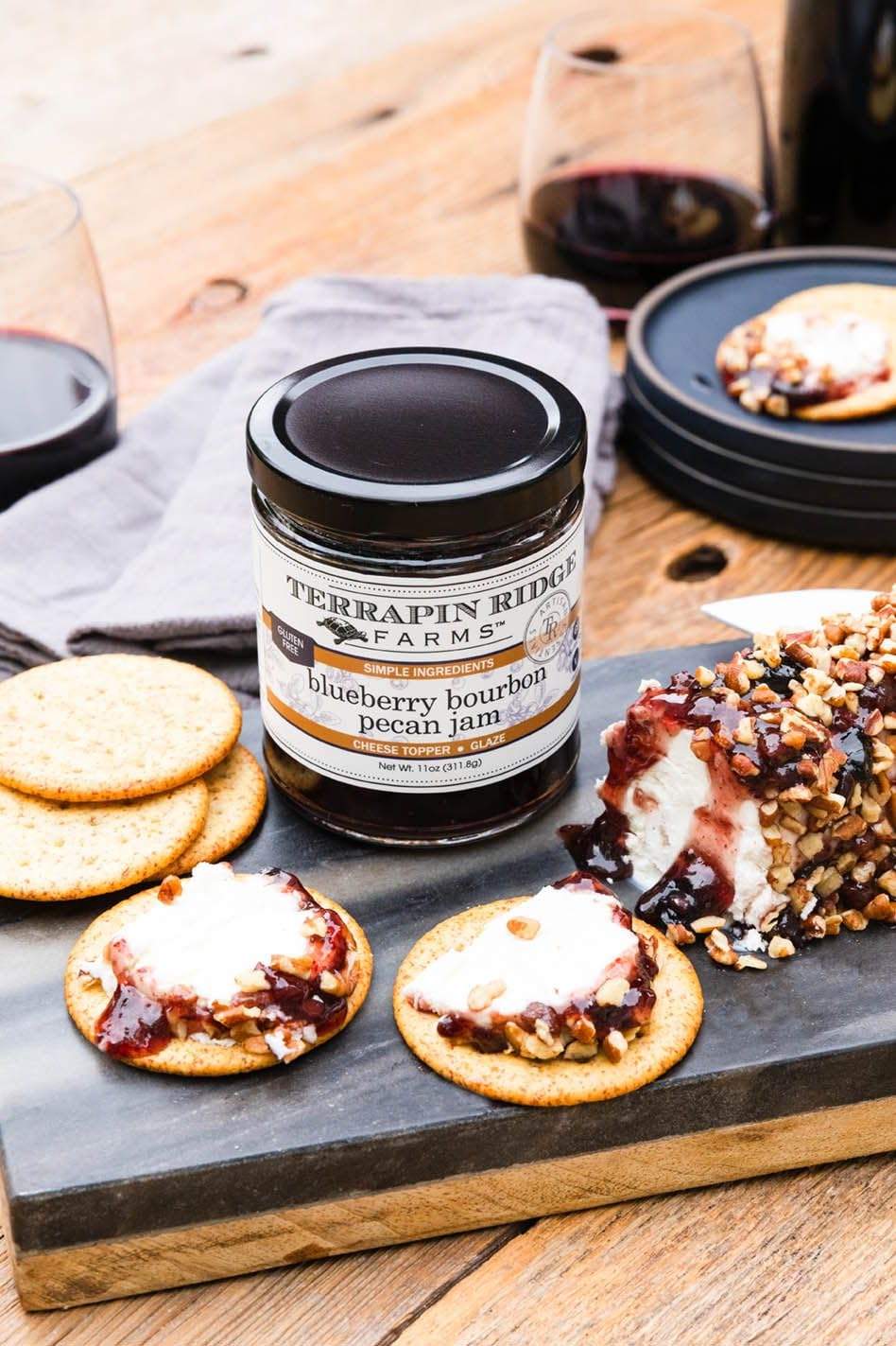 Terrapin Ridge Farms Blueberry spirit-inspired flavor Pecan Jam, 32 Ounce, Sweet & Flavorful, Perfect for Toast, Meats, and Desserts