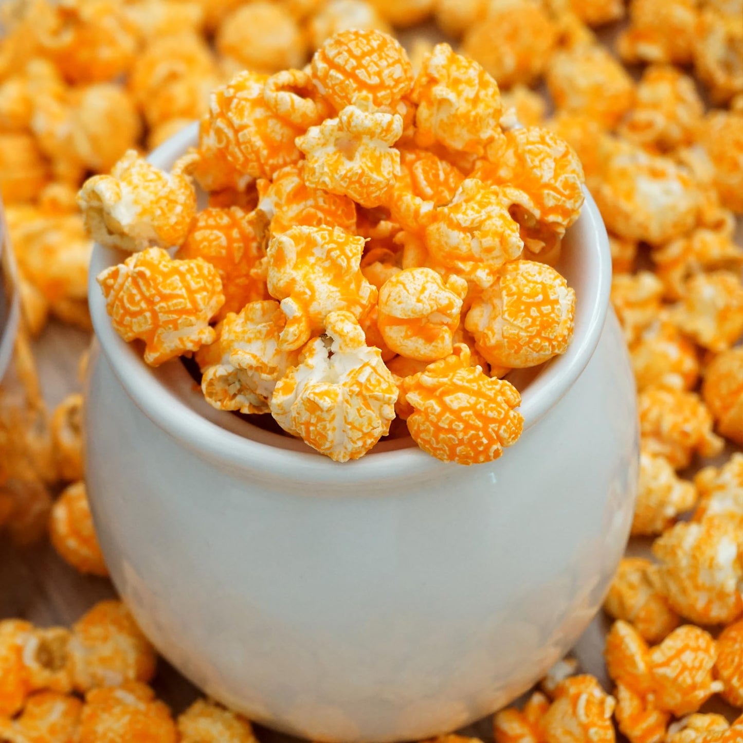Orange Cheddar Cheese Popcorn Tin, 10 Ounce (1 Gallon Tin), Birthday Gifts, The Hampton Popcorn & Candy Company