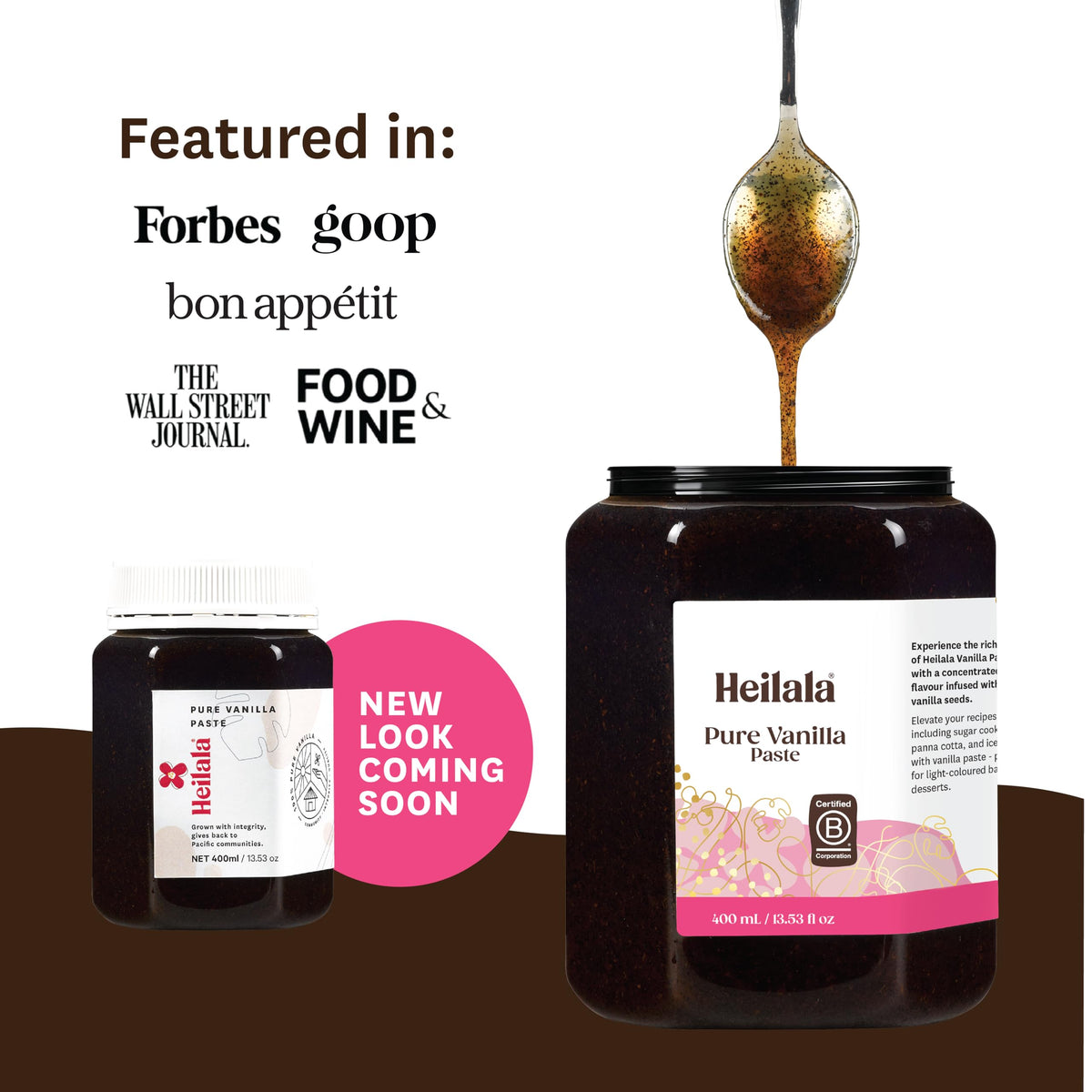 Heilala Vanilla Bean Paste for Baking, 13.52 fl oz, Sustainably Sourced