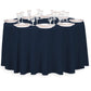 Linentablecloth 120-Inch Round Polyester Tablecloth Navy Blue