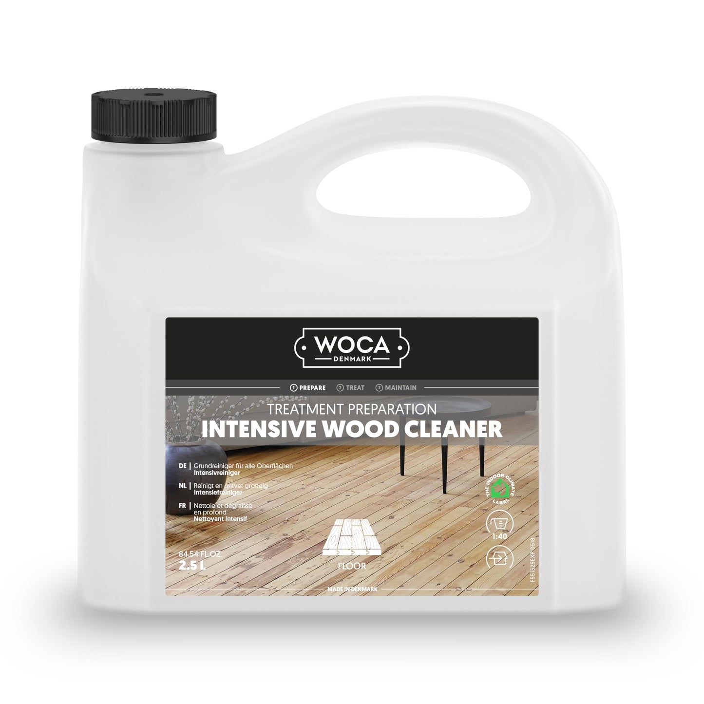 Woca Intensive Wood Cleaner |2,5 L| Is A Concentrated Formula For The Preparing And Treatment Of Raw Wood To Accept Wood Stains,