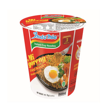 Indomie Mi Goreng Instant Stir Fry Noodles Cup, Halal Certified, Original Flavor, 2.65 Ounce (Pack of 12)