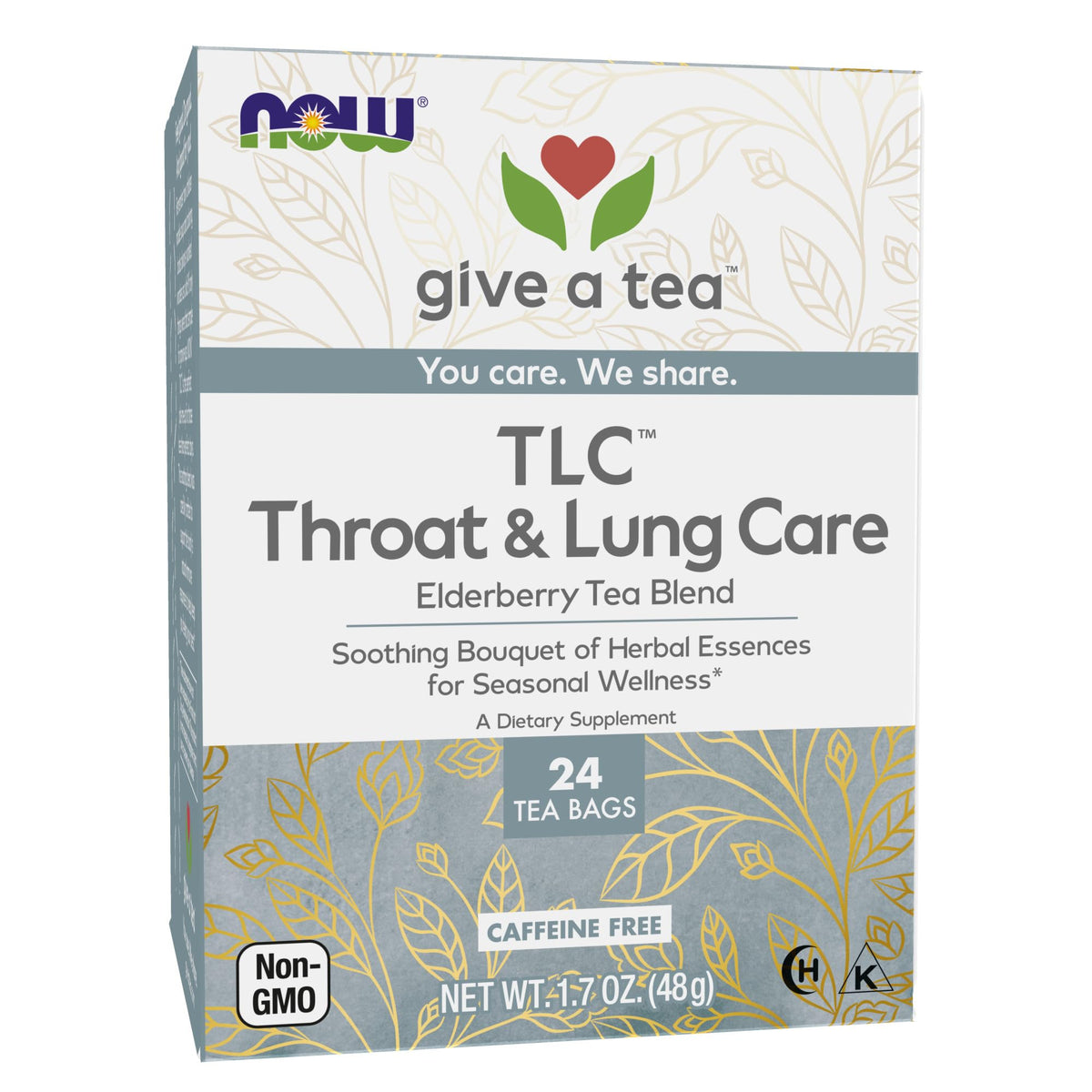 Now Foods, Tlc™ Tea, Seasonal Well-Being, Soothing Bouquet Of Herbal Essences, Caffeine-Free, Enhanced Unbleached Tea Bags With Our No-Staples Design, 24-Count