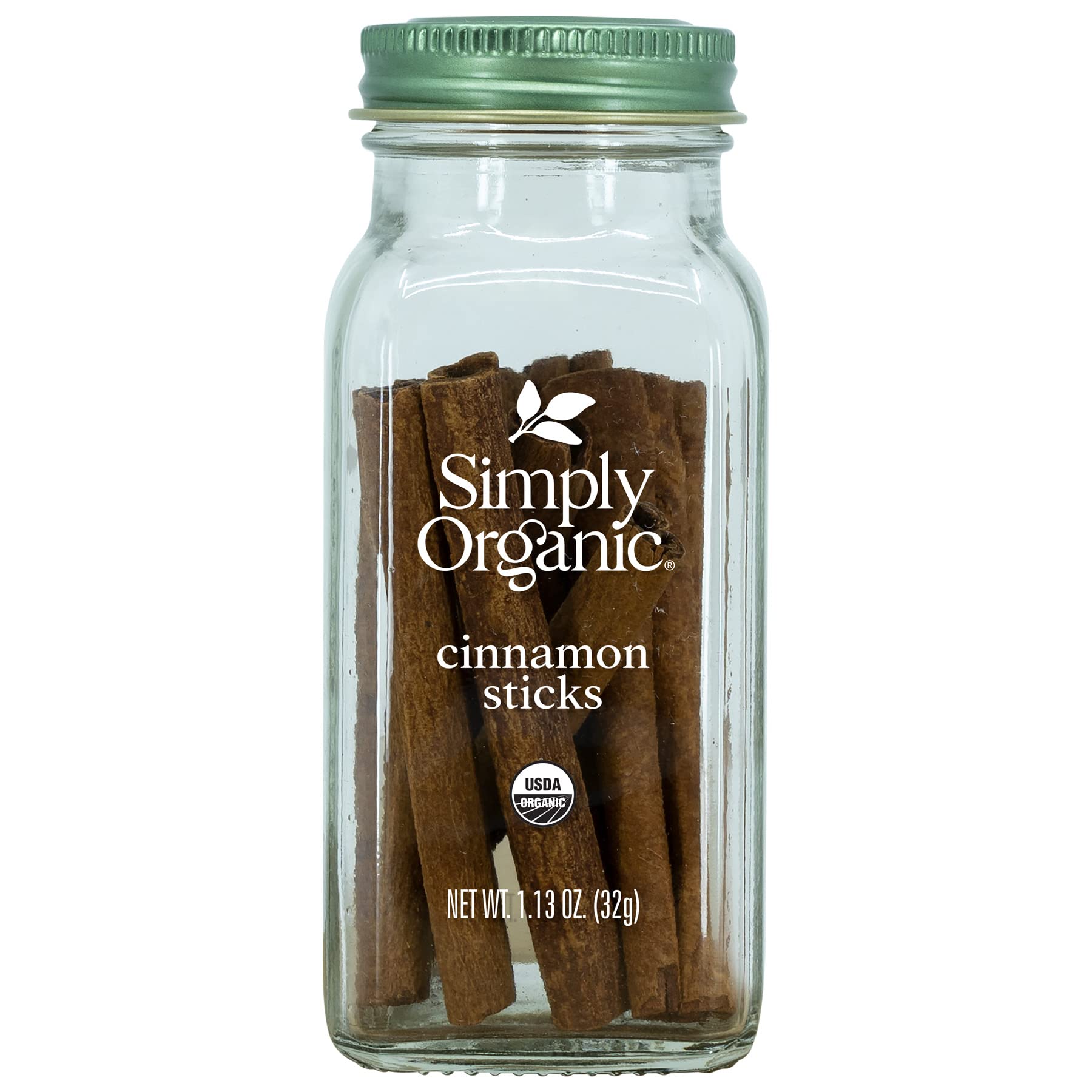 Simply Organic Cinnamon Sticks, Certified Organic | 1.13 oz | Pack of 4 | Cinnamomum burmannii (Nees & T. Nees) Blume