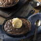 Gourmet du Village Skillet Mix Kit, Sweet Treat or Gift Dessert Mix with 6.2 inch Cast Iron Skillet, Chocolate Brownie