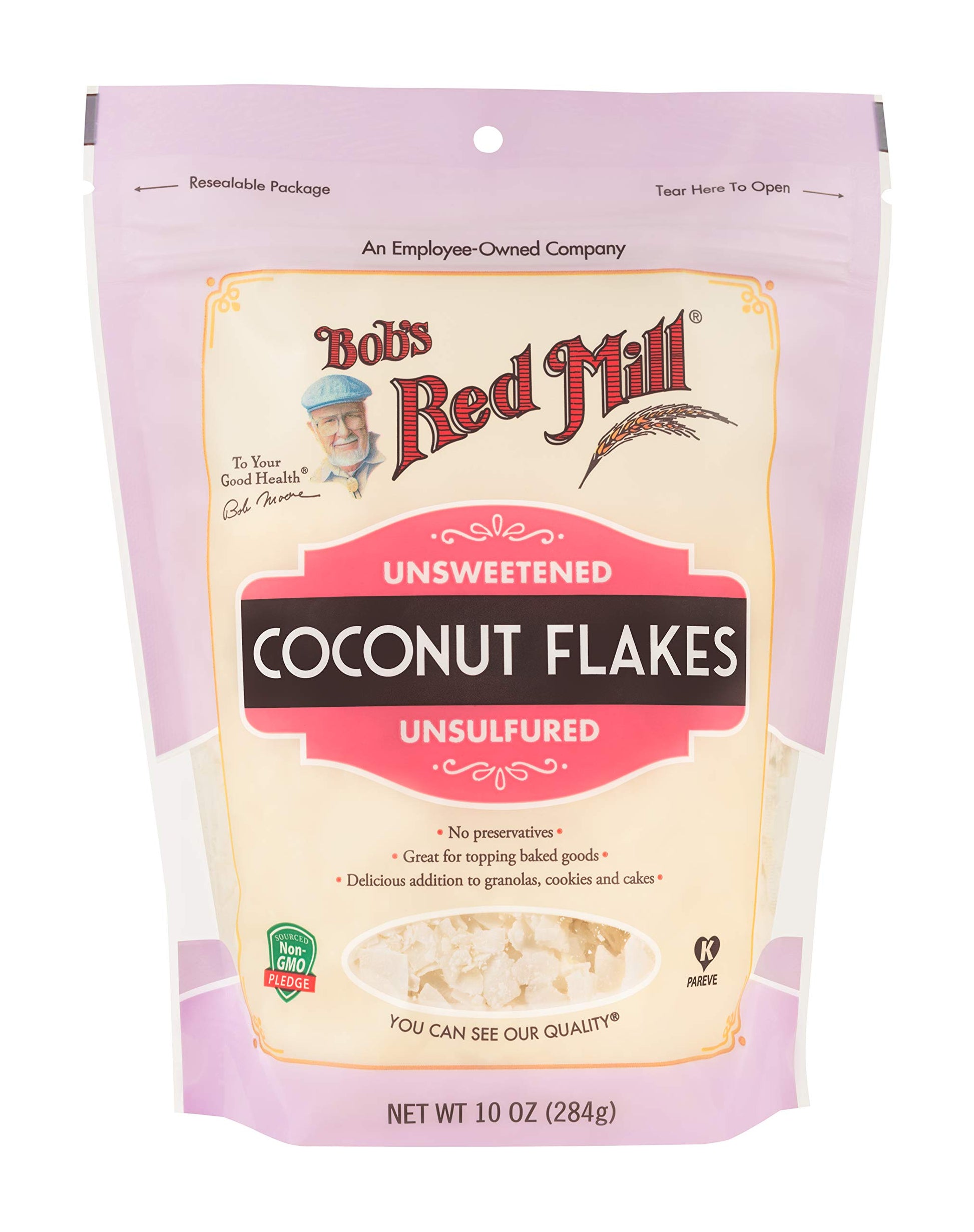 Bobs Red Mill Flaked Coconut, Unsweetened, 10 Oz