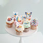 ZHUOWEISM Edible Insect Cupcake Toppers, 60 PCS, Ladybugs, Grasshopper, Dragonfly, Caterpillar, Butterfly, Bee, Design 7