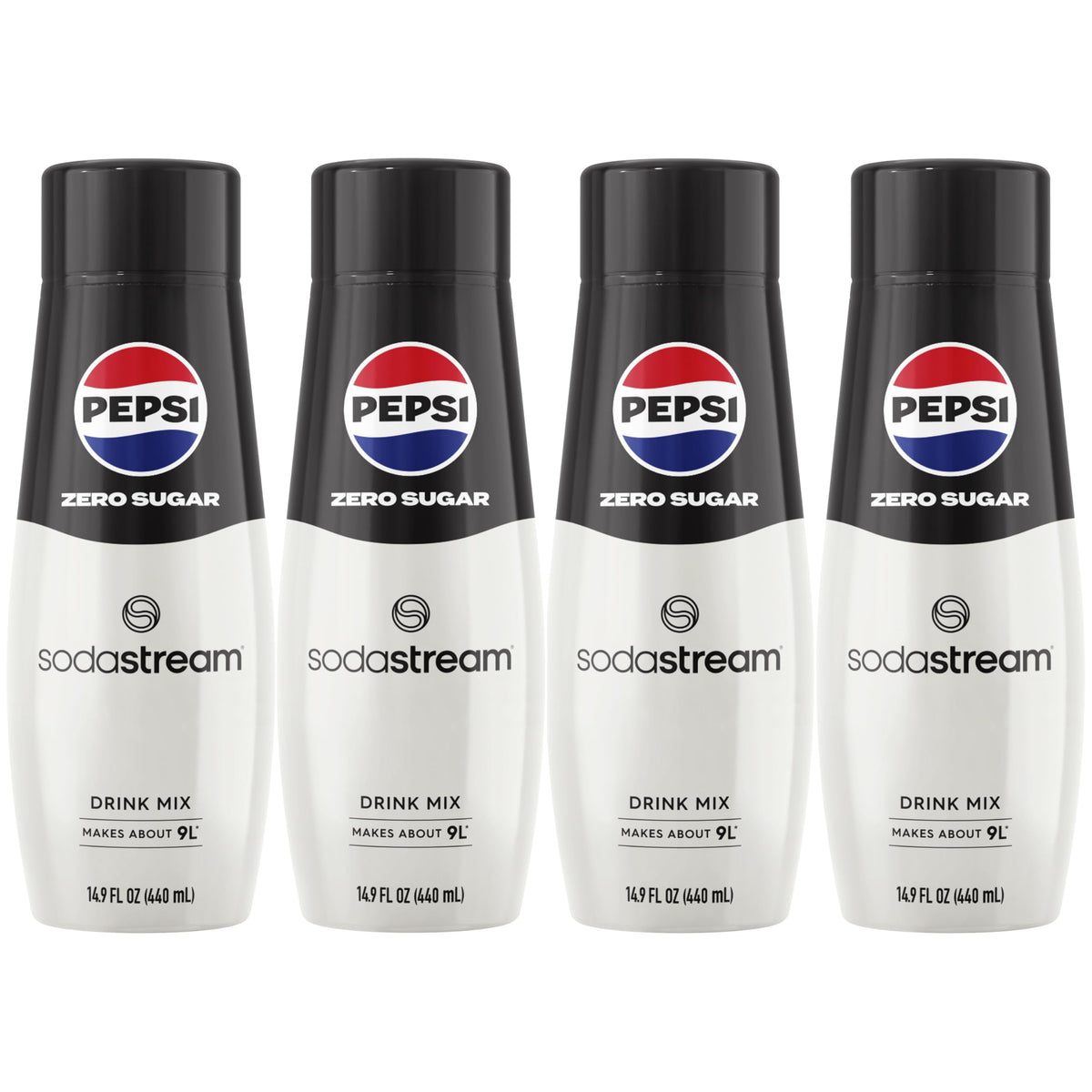 SodaStream Pepsi Zero Sugar Beverage Mix (440ml, Pack of 4)