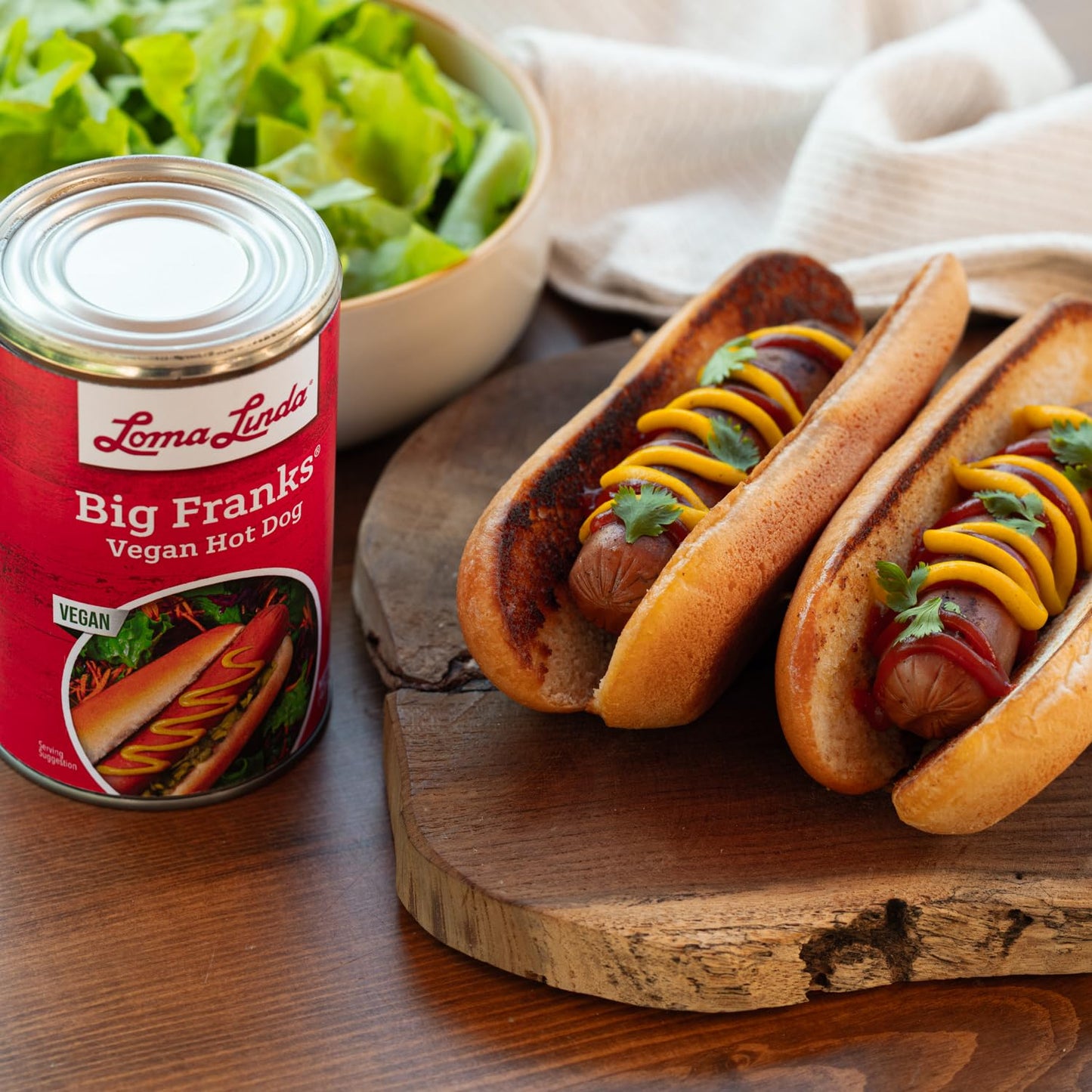 Loma Linda Big Franks Variety Pack - Plant-Based Vegan Franks - 15 oz Cans (Pack of 12) - Meatless Alternative for Cooking and Grilling