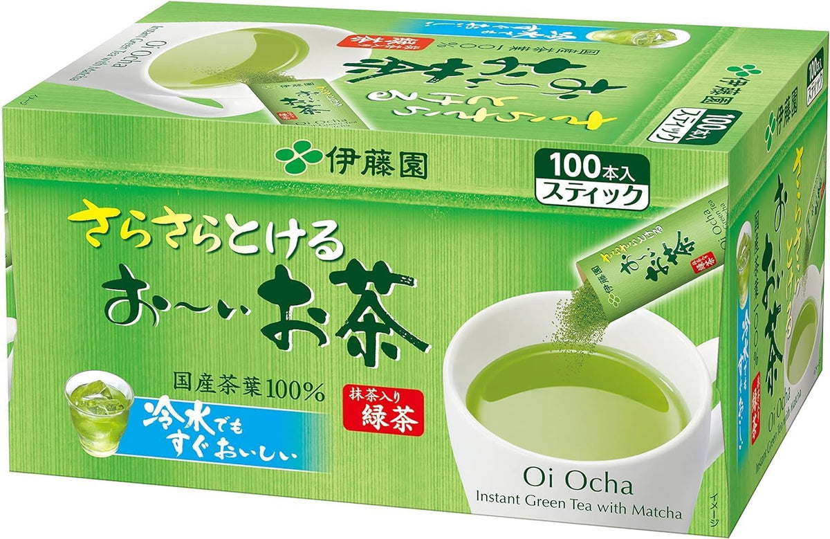 Thunder Tech Ito-En Oi Ocha Japanese Top-Grade Tea Bag Green Tea 100 Sticks Zero Calories  Caffeinated Direct Import