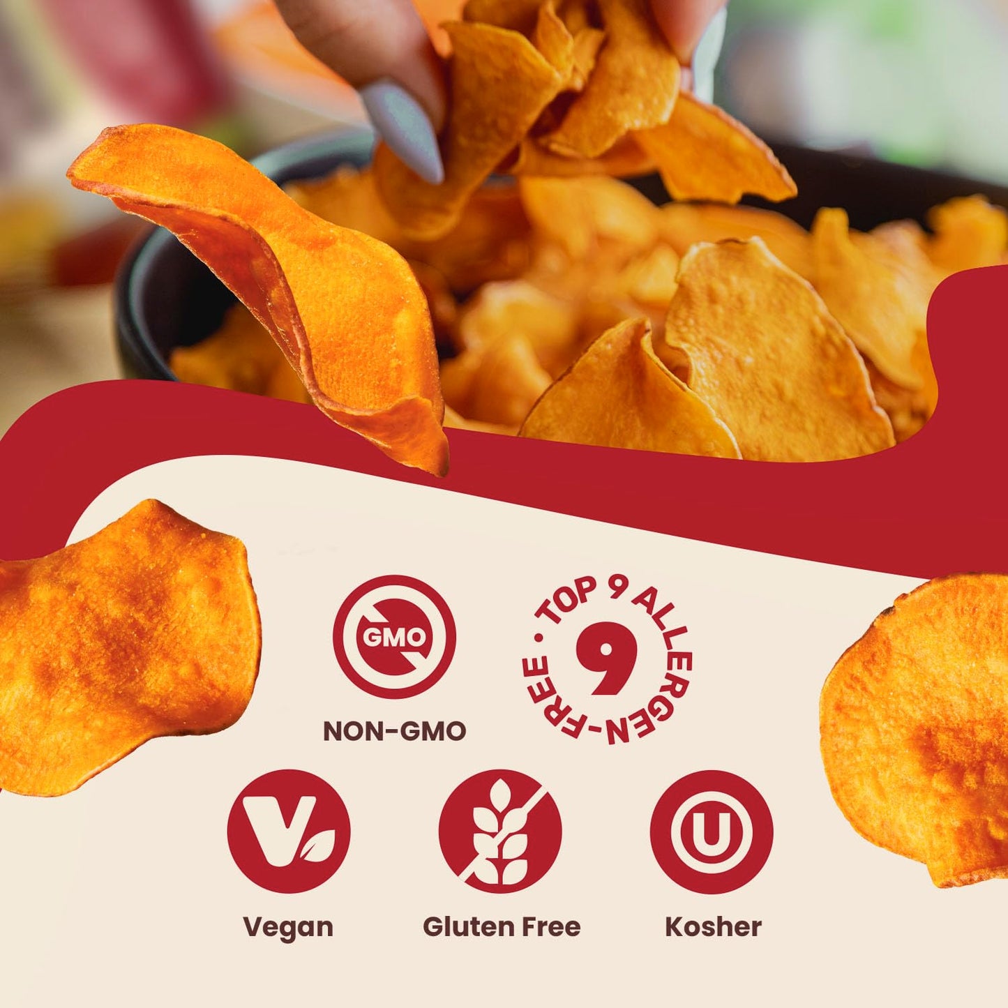 Jacksons Sweet Potato Kettle Chips Variety Pack, Sea Salt, Ranch, BBQ, 1.5 oz, Pack of 18, Gluten Free, Vegan