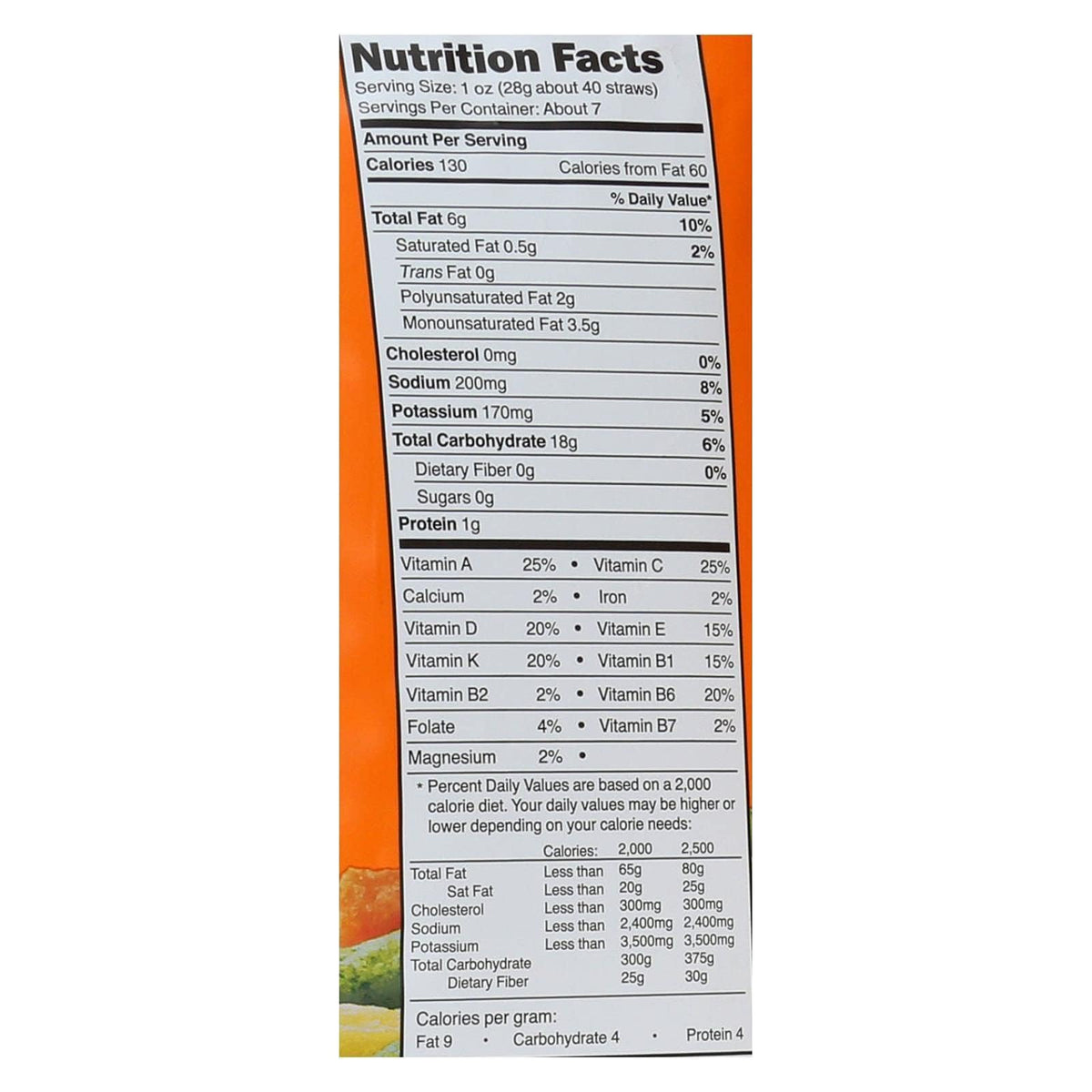 Good Health Sea Salt Veggie Straws, 6.75 Ounce - 10 Per Case.
