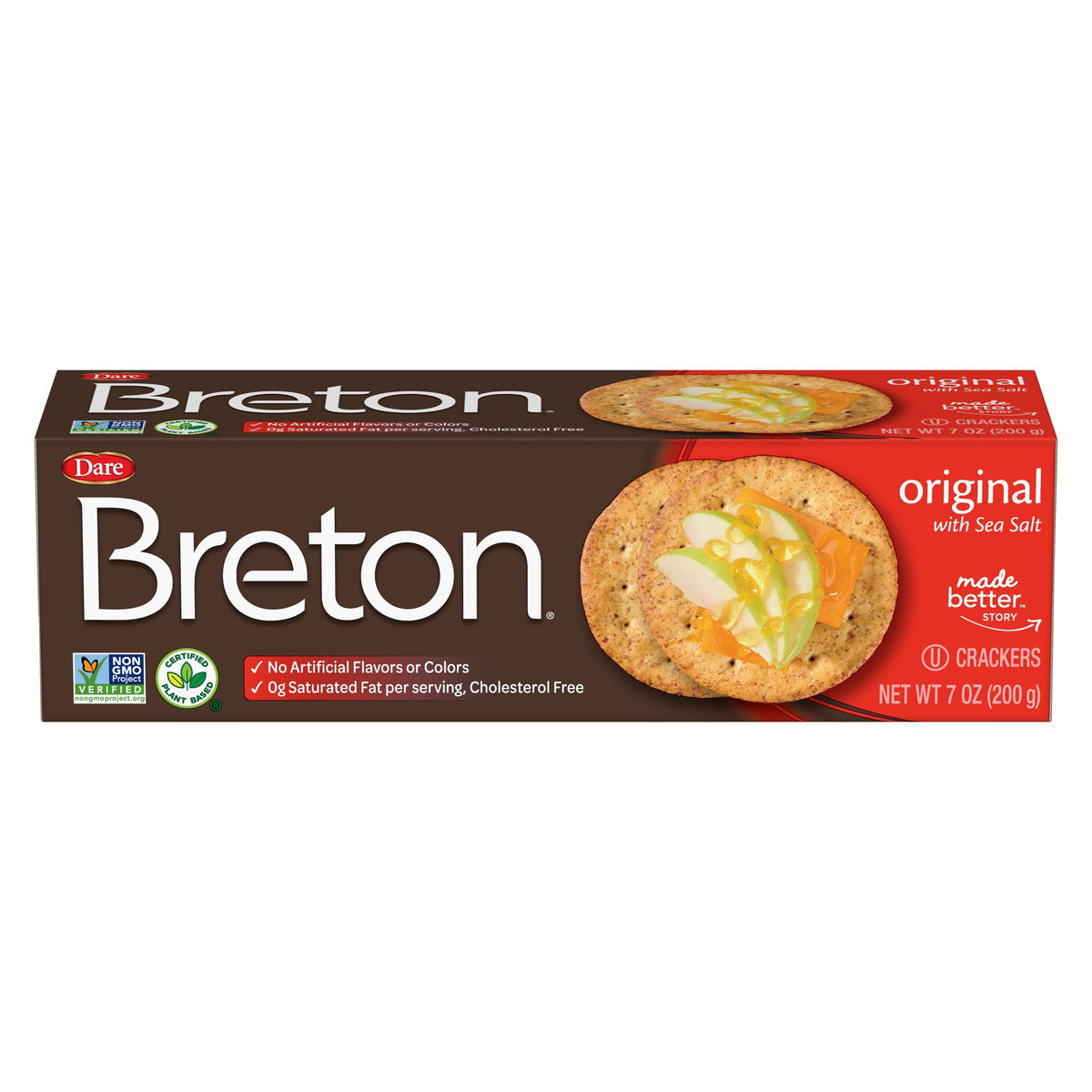 Dare Breton  ers – Party Snacks with no Artificial Flavors and 0g of Trans Fat per Serving – Original, 7 Oz (Pack of 12)