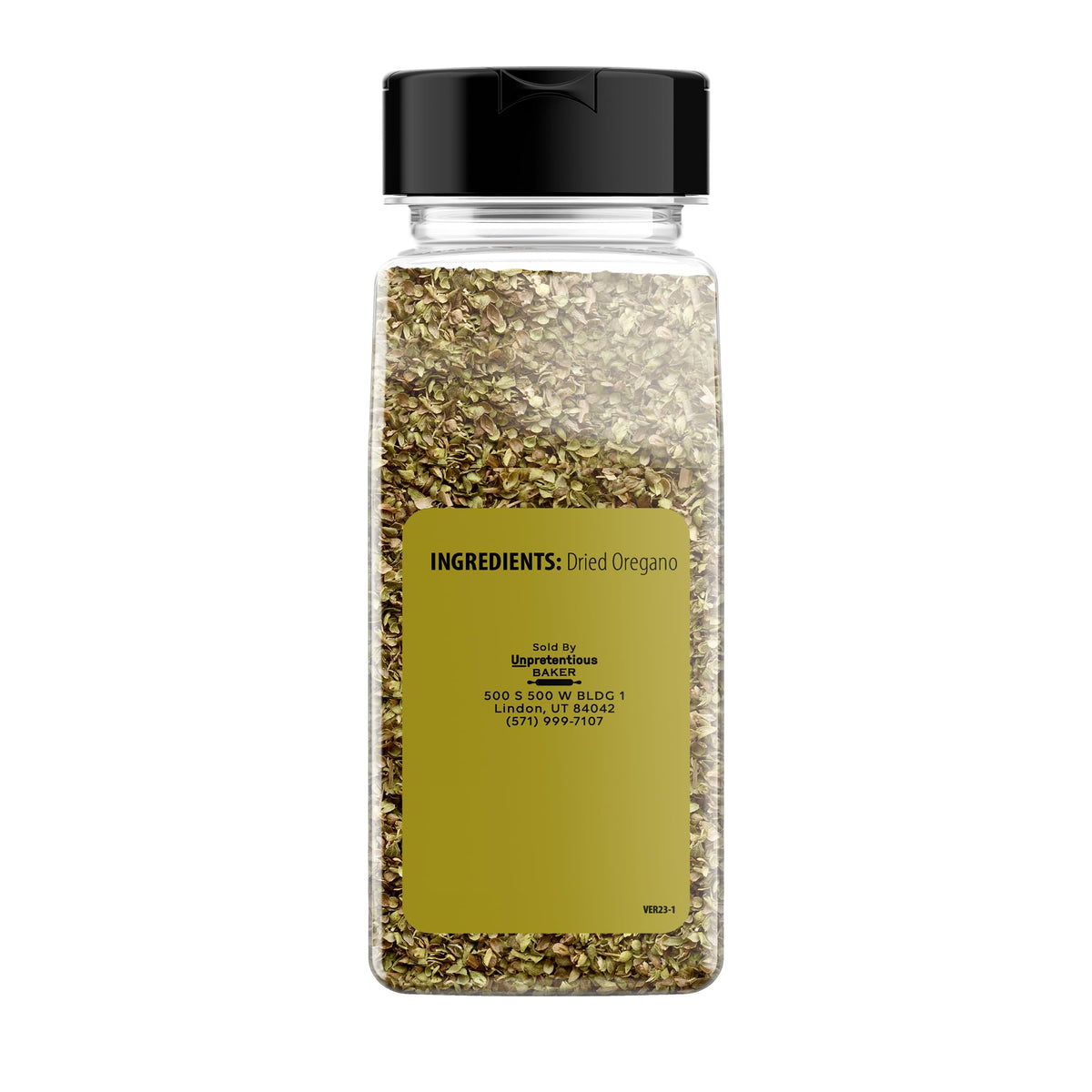 Unpretentious Oregano Leaf Flakes, 2 Cups, Rich in Flavor, Versatile Ingredient, Convenient Shaker Bottle