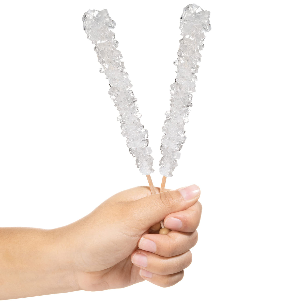 Candy Envy - White Rock Candy Sugar Sticks - Original Sugar Flavored - 12 Indiv. Wrapped