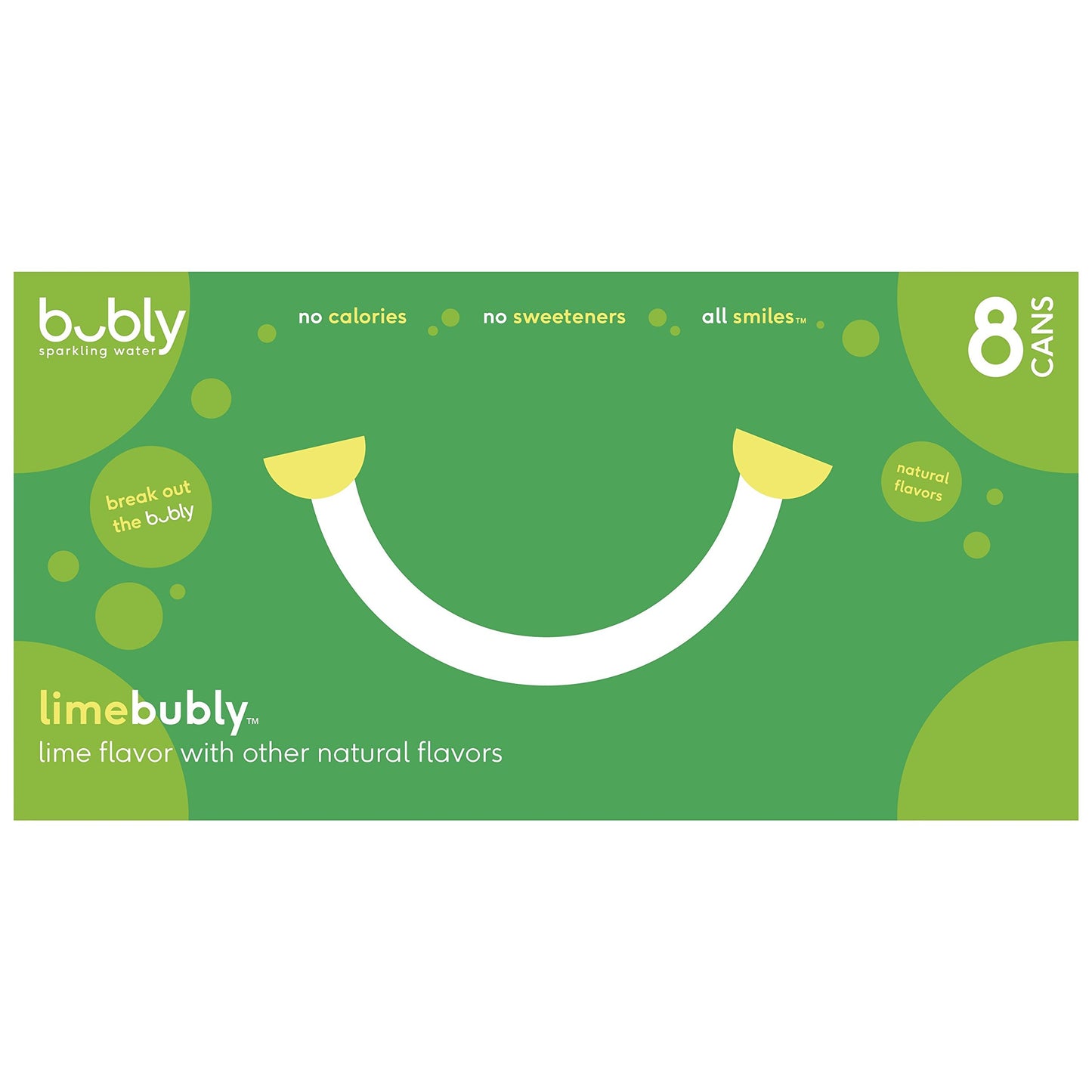 Bubly Sparkling Water, Lime, Zero Sugar & Zero Calories, Seltzer Water,12 Fl Oz Cans (Pack of 8)
