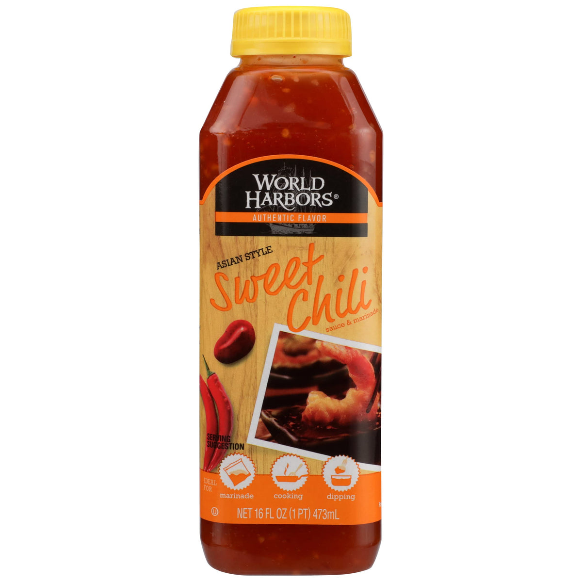 World Harbors Asian Style Sweet Chili Sauce, 16 Fluid Ounce - 6 per case.