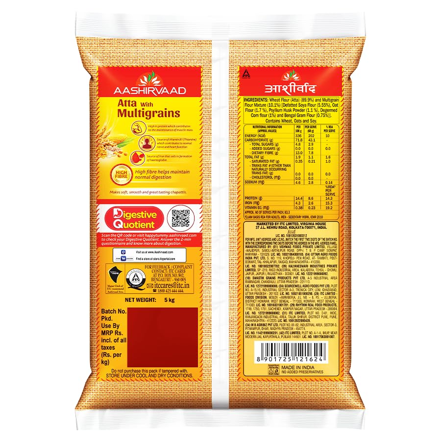 Aashirvaad Atta with Multigrains, 5kg