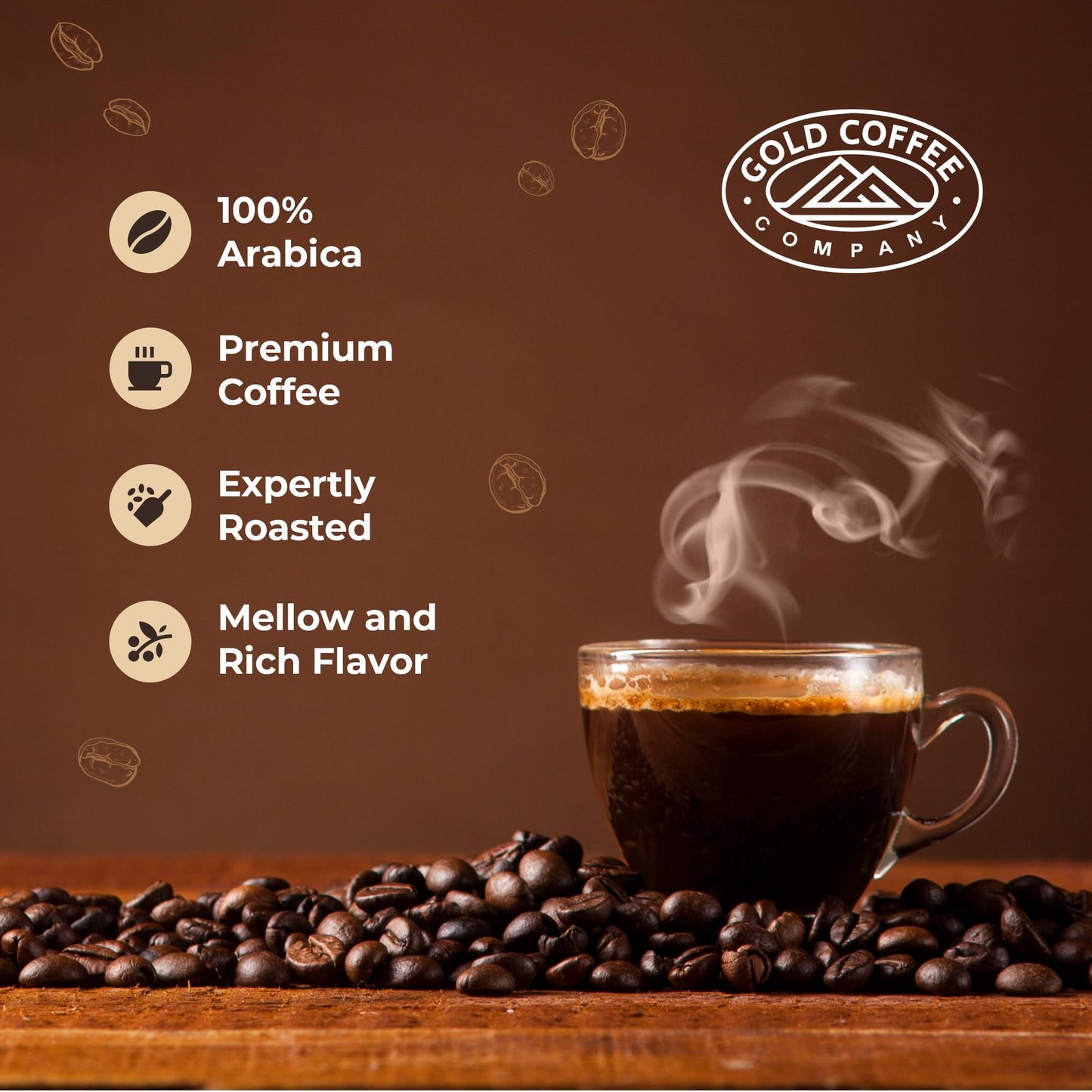 Gold Coffee Kanaloa Blend: Medium Roast Whole Bean Coffee 2lbs (Pack of 1) - Coffee Beans with Smooth  Refreshing  and Deliciously Complex with Milk Chocolate  Floral Honey  and Sweet Lemon Notes
