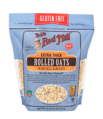 Bob'S Red Mill Gluten Free Extra Thick Rolled Oats, 32 Oz (4 Pack)