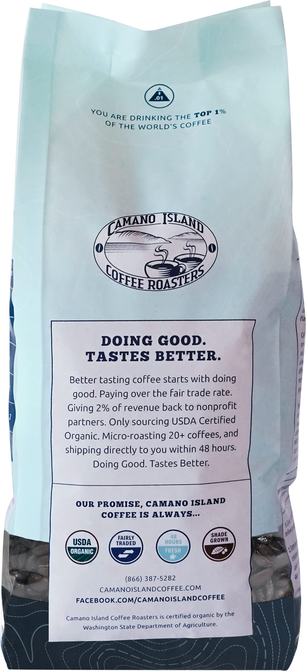 Camano Island Coffee Roasters Papua New Guinea Whole Bean 2Lb, Fresh Medium Roast, Usda Organic, Fairly Traded, Shade Grown Top