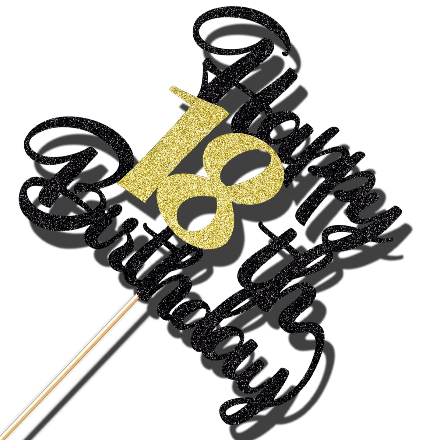 Klionjor 18Th Birthday Cake Topper - Happy Birthday Decoration For 18Th Party - Gift Plugin (18)