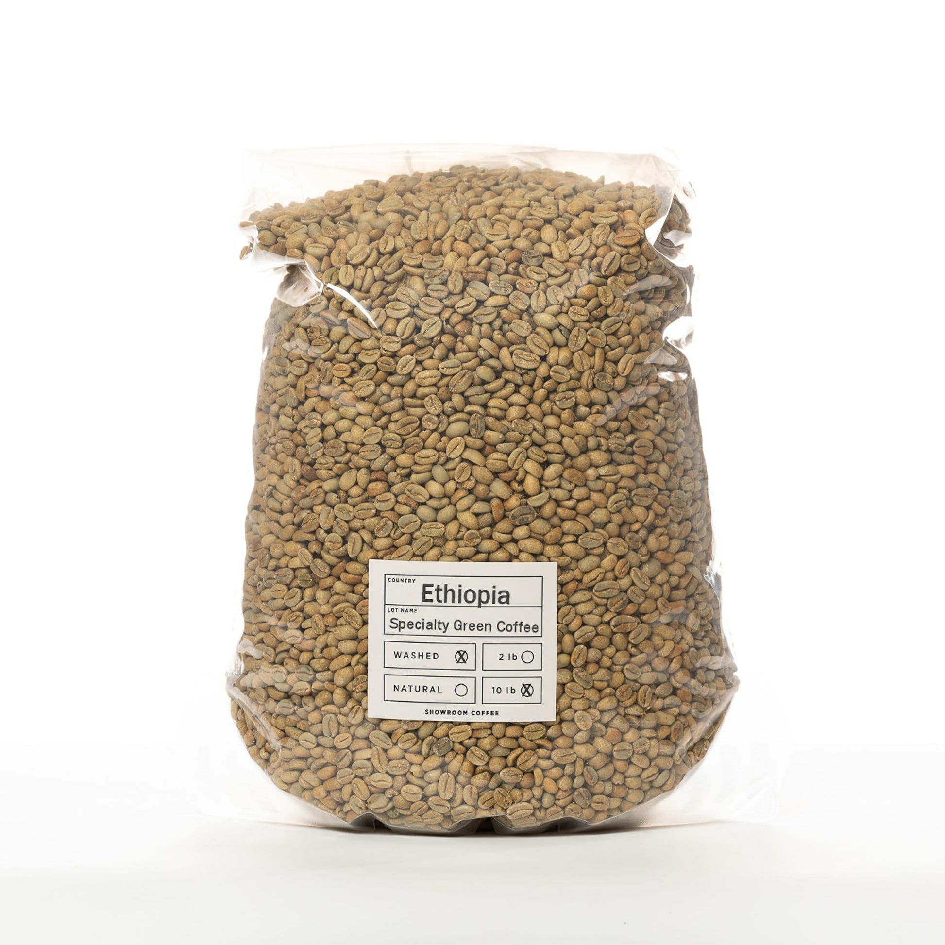 Ethiopia Unroasted Specialty Green Coffee Beans - Single Origin 100% Arabica - Bulk Wholesale Pricing (10 Pound Bag /4.5kg)