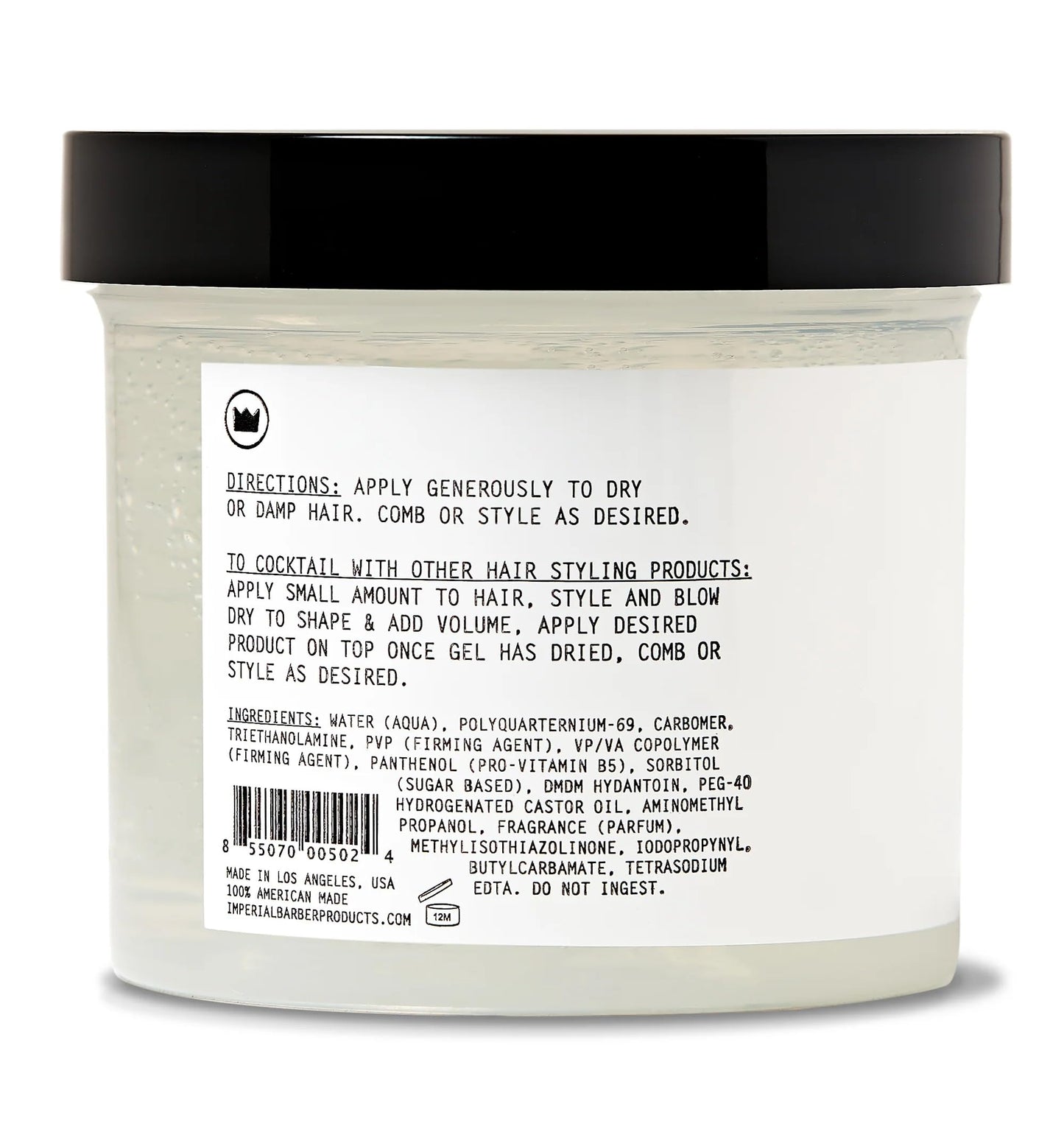 Imperial Barber Grade Products Gel Pomade, 12 oz