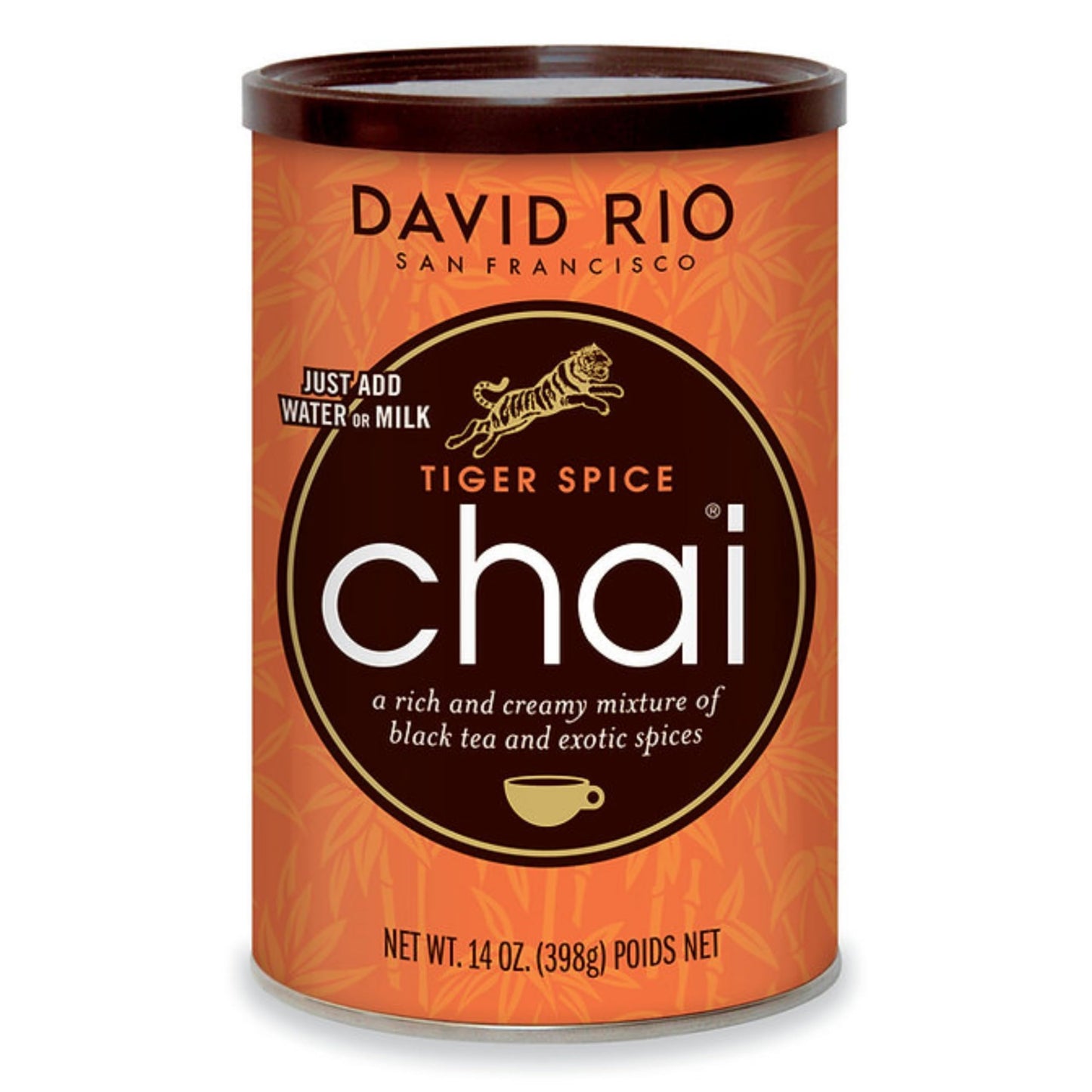 Tiger Spice Chai Tea Latte Mix  14 Oz  Black Tea  Organic Spices  Dairy Free  Serve Hot or Cold  Just Add Water or Milk  14 Servings