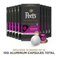 Peets Coffee Medium Roast Espresso Pods, 100 Count, Ricchezza Intensity 8, Purple