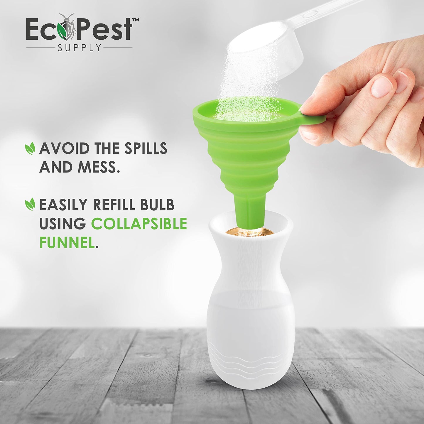ECOPEST Diatomaceous Earth Powder Duster - Large Bulb Sprayer for Organic Gardening & Eco-Friendly Pest Control (Bed Bugs, Roaches, Ants)