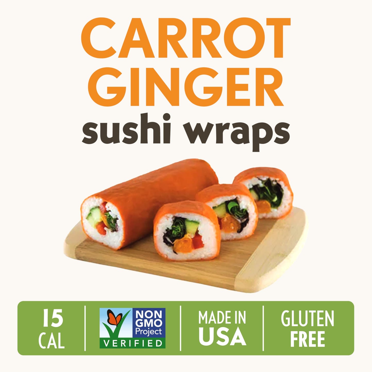 Carrot Ginger Sushi Wraps