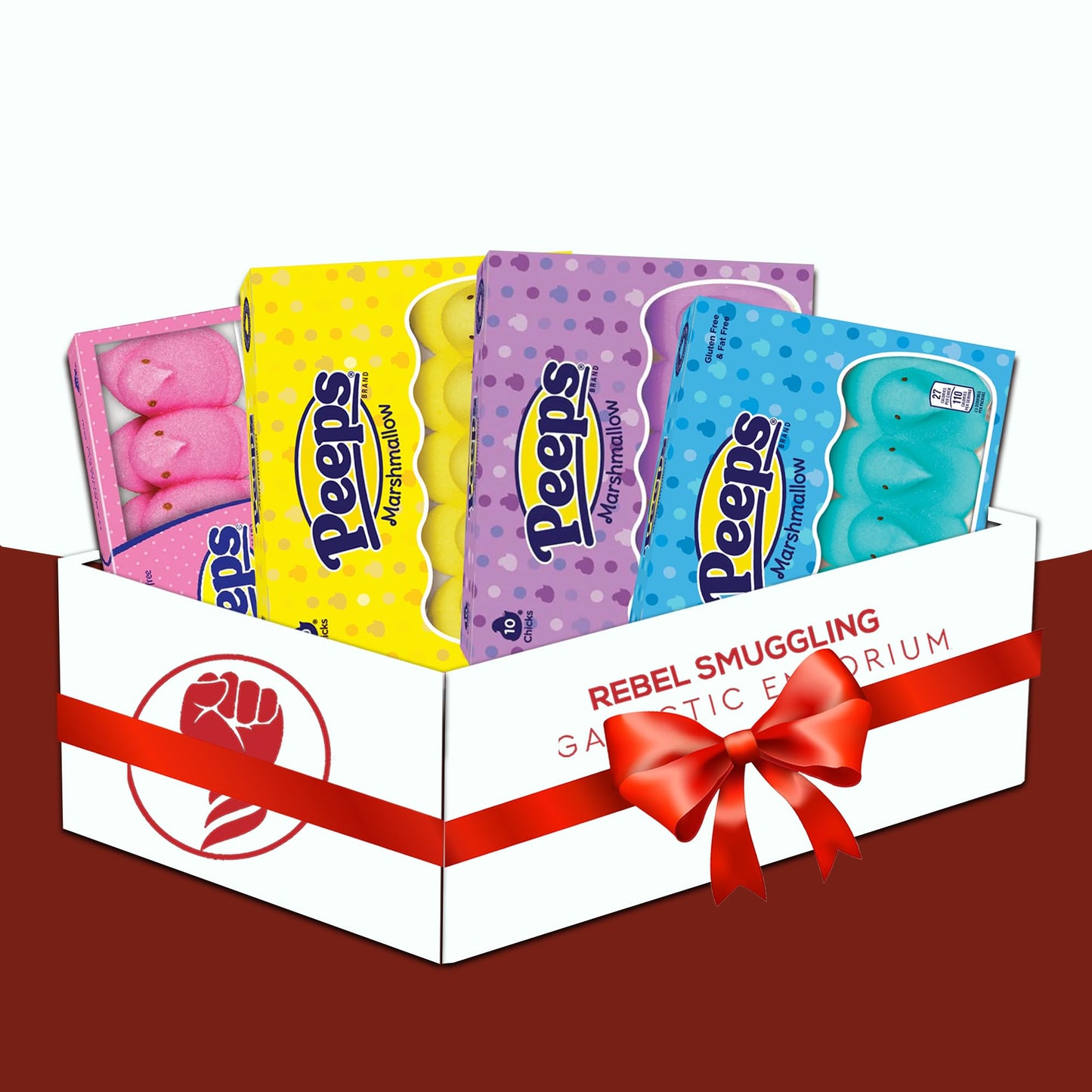 Easter Marshmallow Candy Variety 4 Pack (40 Chicks Total) Care Package Gift Basket By Rebel Smuggling Galactic Emporium