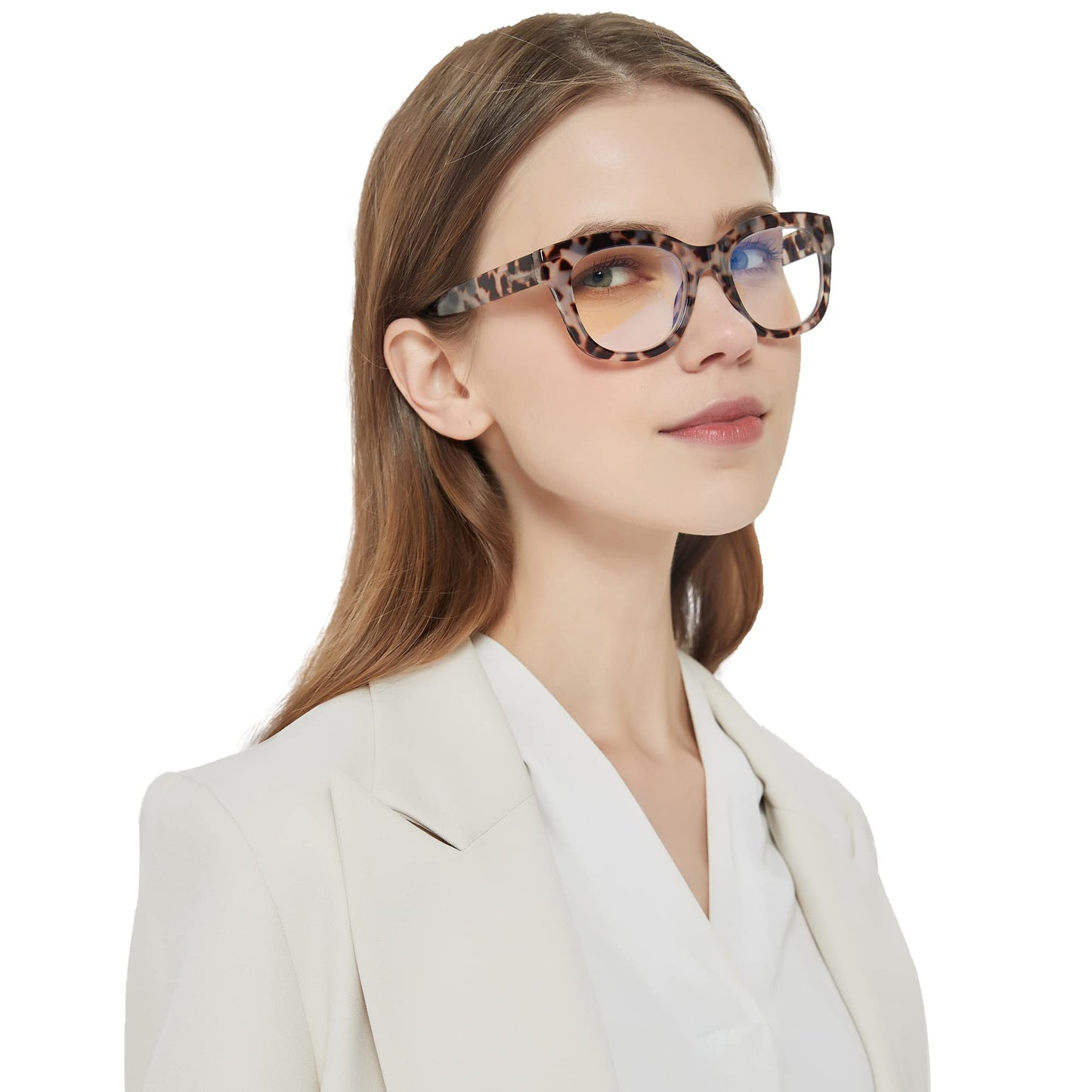 Zxyoo Oversized Reading Glasses For Women,3 Pack Blue Light Blocking Computer Spring Hinge Readers 125