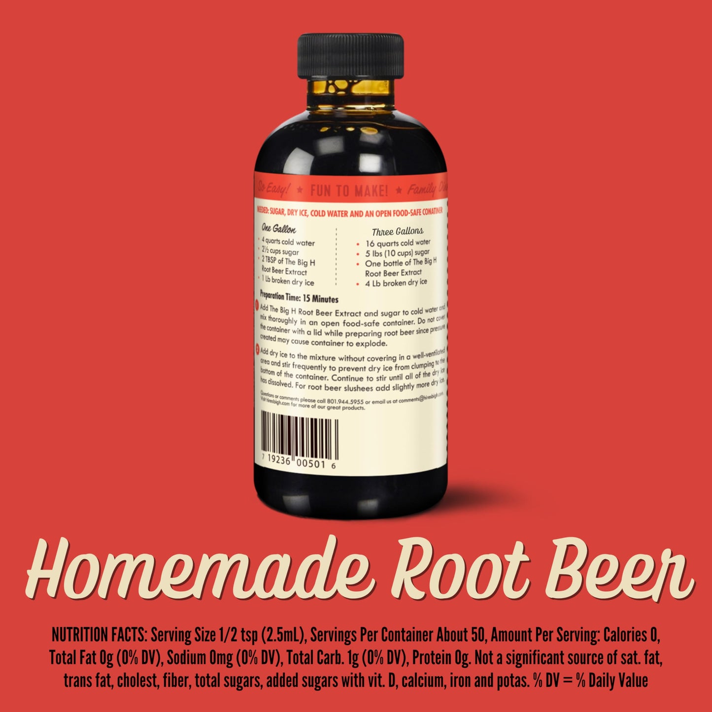 Hires Big H Root malt-inspired Extract - Root malt-inspired Soda & Dessert Syrup, 4 Fl Oz (Pack of 2), Brown