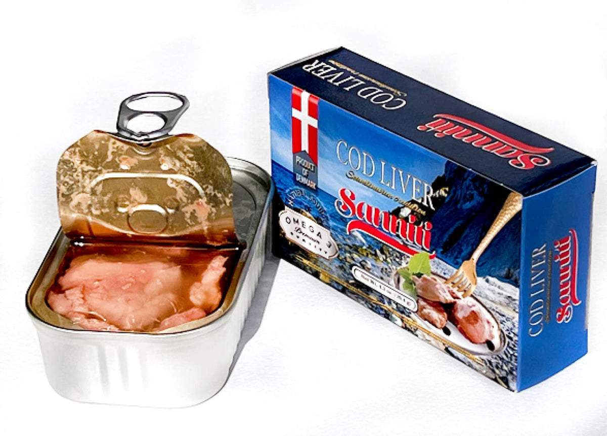 Sanniti Cod Liver, Scandinavian Edition, 4.3 Oz (Pack Of 12)