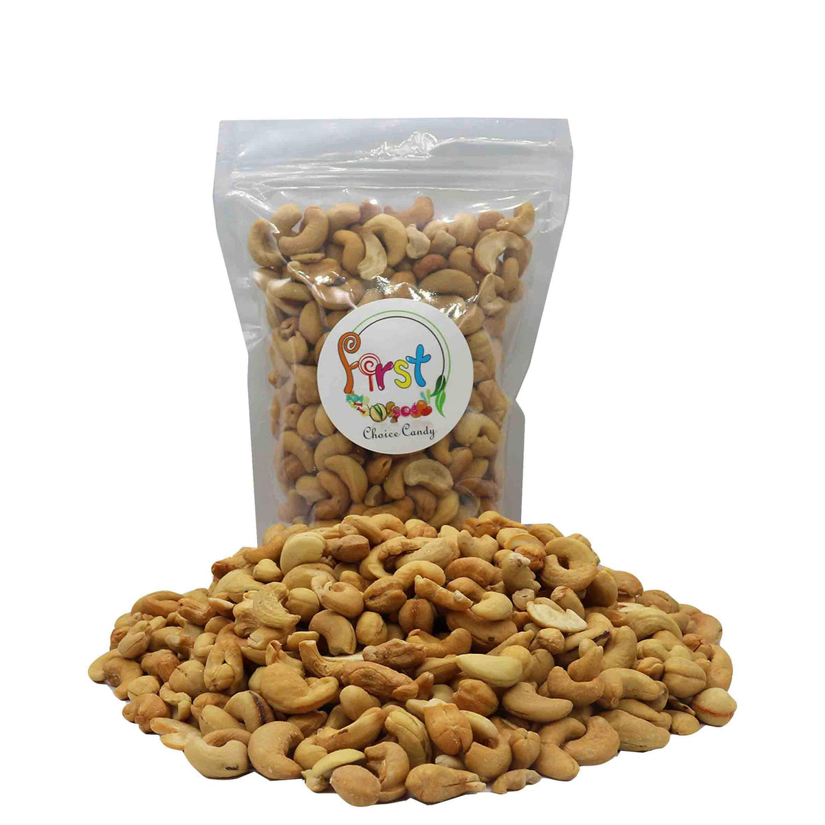 Firstchoicecandy Roasted Unsalted Whole Cashews Healthy Snacks, No Salt, 2 Pound