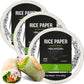 Soeos Rice Paper, White Rice Paper Wrappers, 3 Pack, 34 Sheets-Fresh Spring Roll Wrappers & Dumplings, Non-Gmo, Gluten-Free, Low Carb, Vietnamese Rice Wraps (Round, 22Cm)