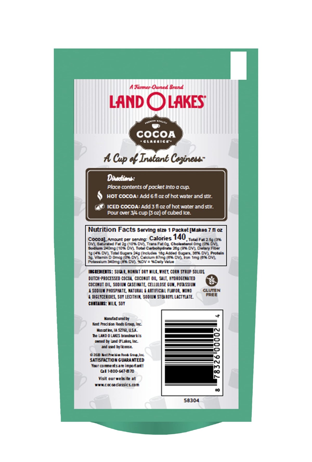 Land O Lakes Cocoa Classics, Mint & Chocolate Hot Cocoa Mix, 1.25-Ounce Packets (Pack Of 36)