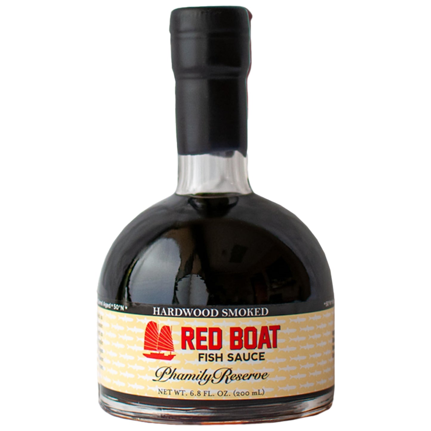 Red Boat Fish Sauce, Hardwood Smoked | enhanced 50°N fish sauce sustainably made with just two ingredients in Vietnam | Higher Protein For Exceptional Flavor and Aged in spirit-inspired flavor Barrels | Gluten and sugar free, no preservatives | 6.8 fl oz.