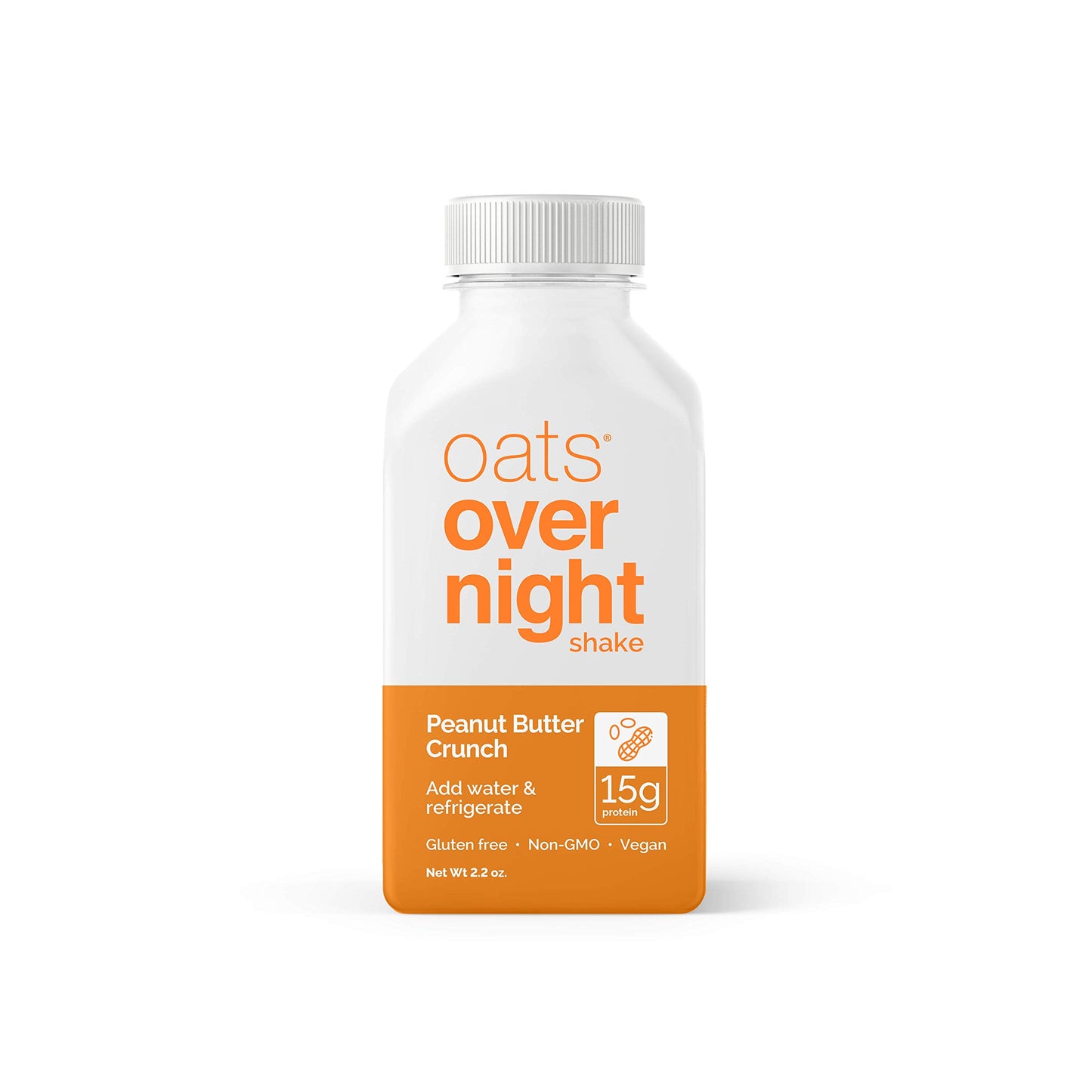 Oats Overnight Peanut Butter Crunch Shake - Gluten Free, Non-GMO, Vegan, 15g Protein, 110 Ounce (Pack of 1)