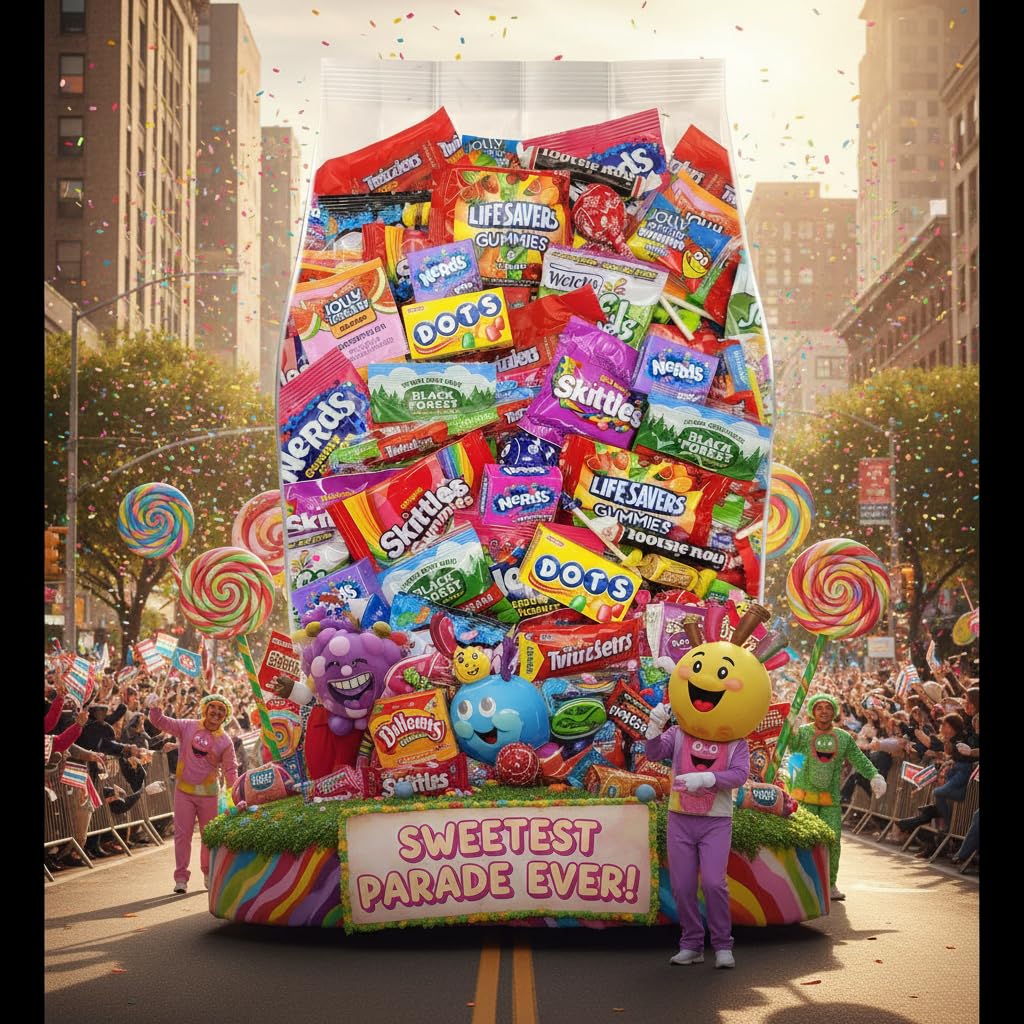 Assorted Candy Variety Pack - 8lb Individually Wrapped Candy for Christmas Stocking Stuffers  Party Favors  Goodie Bags  Piata Candies - 8 Pounds of Mixed Candies Bulk Pack