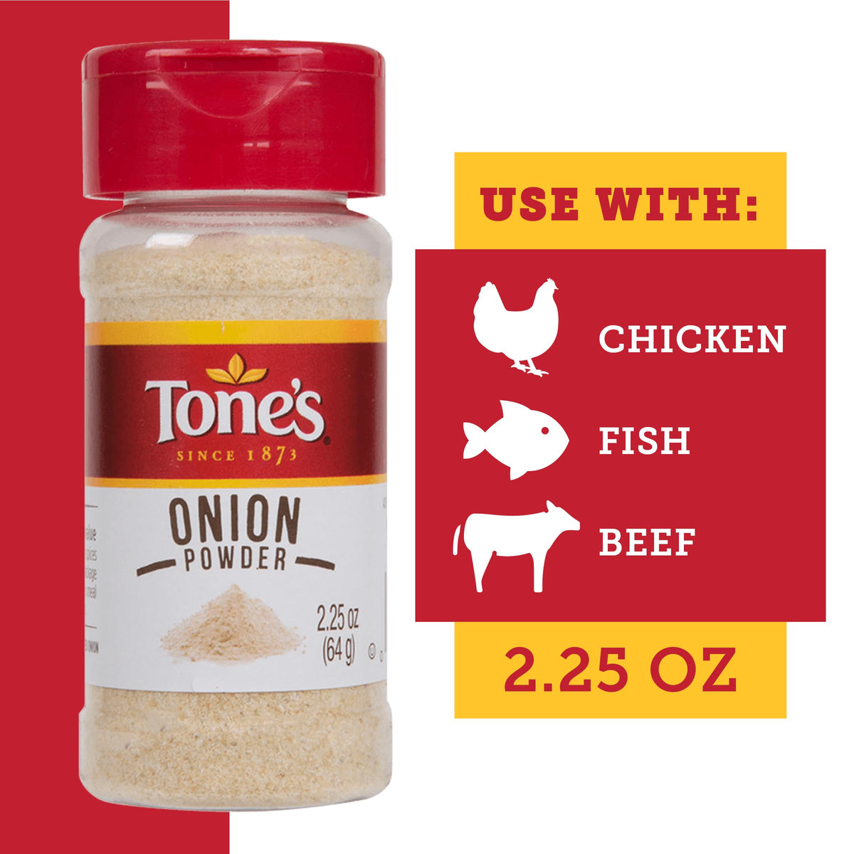 Tone'S Onion Powder, 2.25 Ounce