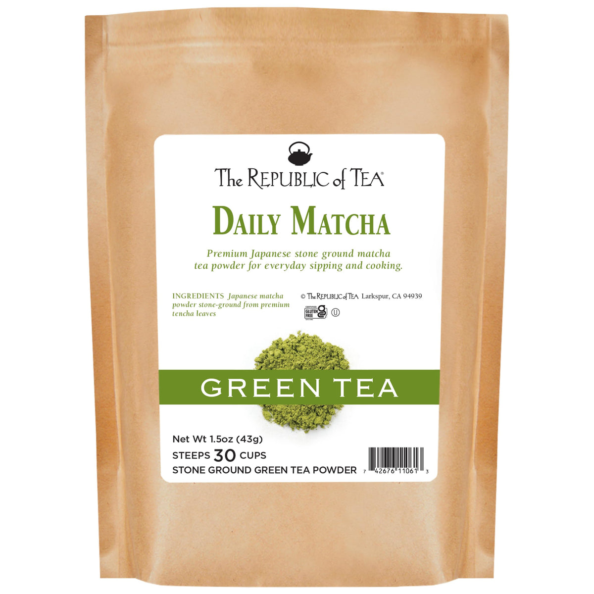 The Republic of Tea Daily Matcha 1.5 oz Refill