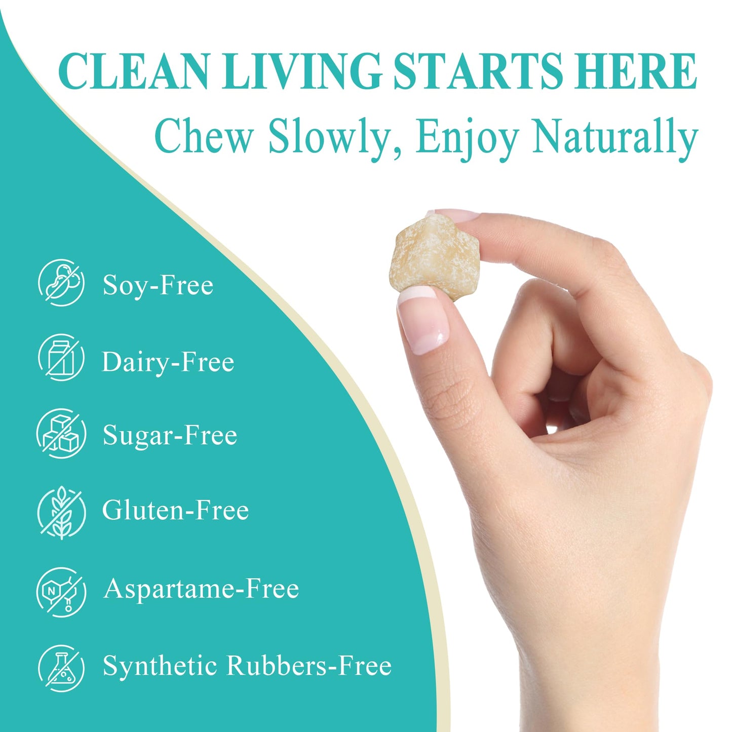 Remineralizing Gum Hydroxyapatite Gum with Xylitol, Coconut Oil, Activated Charcoal & Bee Propolis, Nature Sugar-Free Mint Chewi