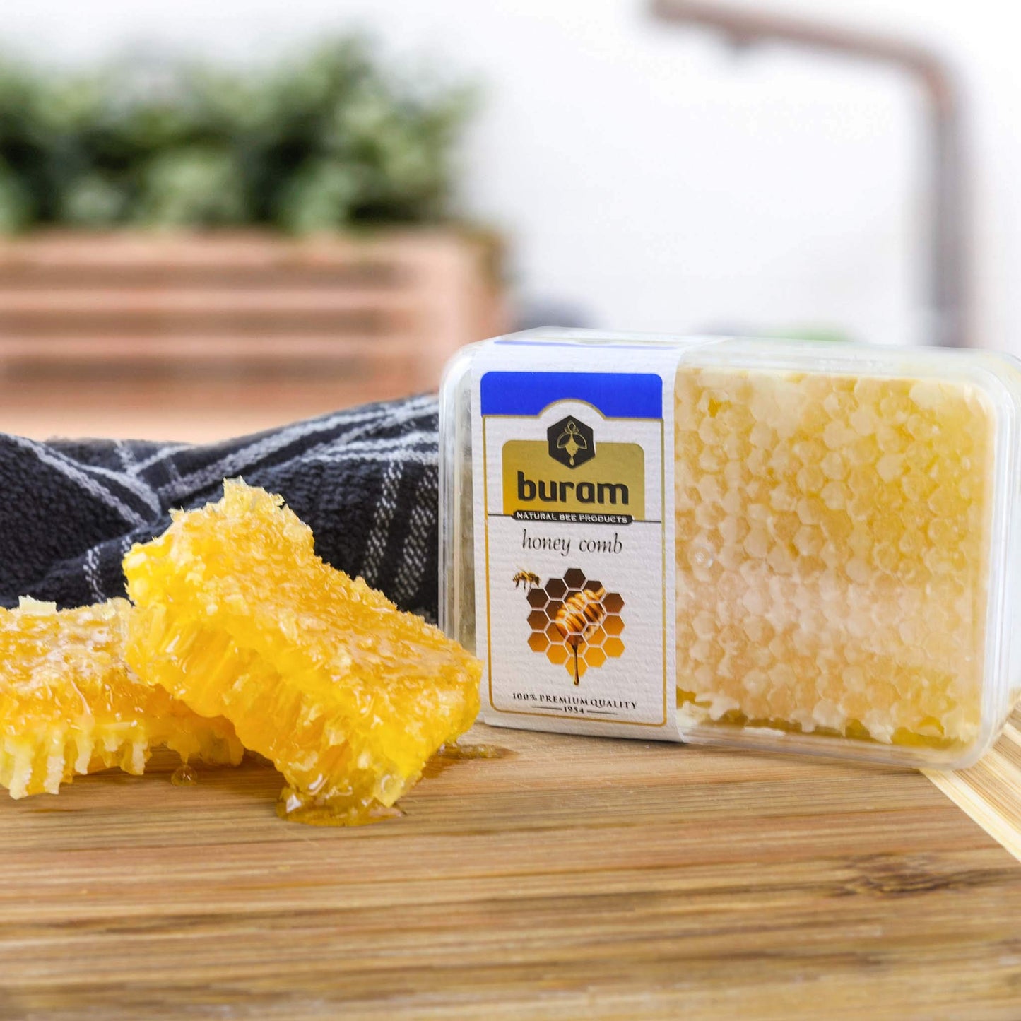 Buram Pure Gourmet Raw Honeycomb-100% All-Natural, No Additives, No Preservatives, From The Turkish Mountains 7.1 Oz Pack Of 6