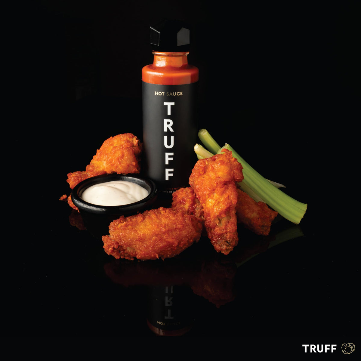 Truff Hot Sauce And Hotter Sauce 2-Pack Bundle, Gourmet Hot Sauce Set, Black Truffle And Chili Peppers, Gift Idea For The Hot Sauce Fans (Black/Red, 6 Oz, 2 Count)