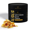 BeePoint 24K Edible Gold Foil Flakes - 30mg Gold Flakes for Cake Decorating  Baking  Cooking  Cupcakes  Chocolates  Drinks - Edible Gold Sheets